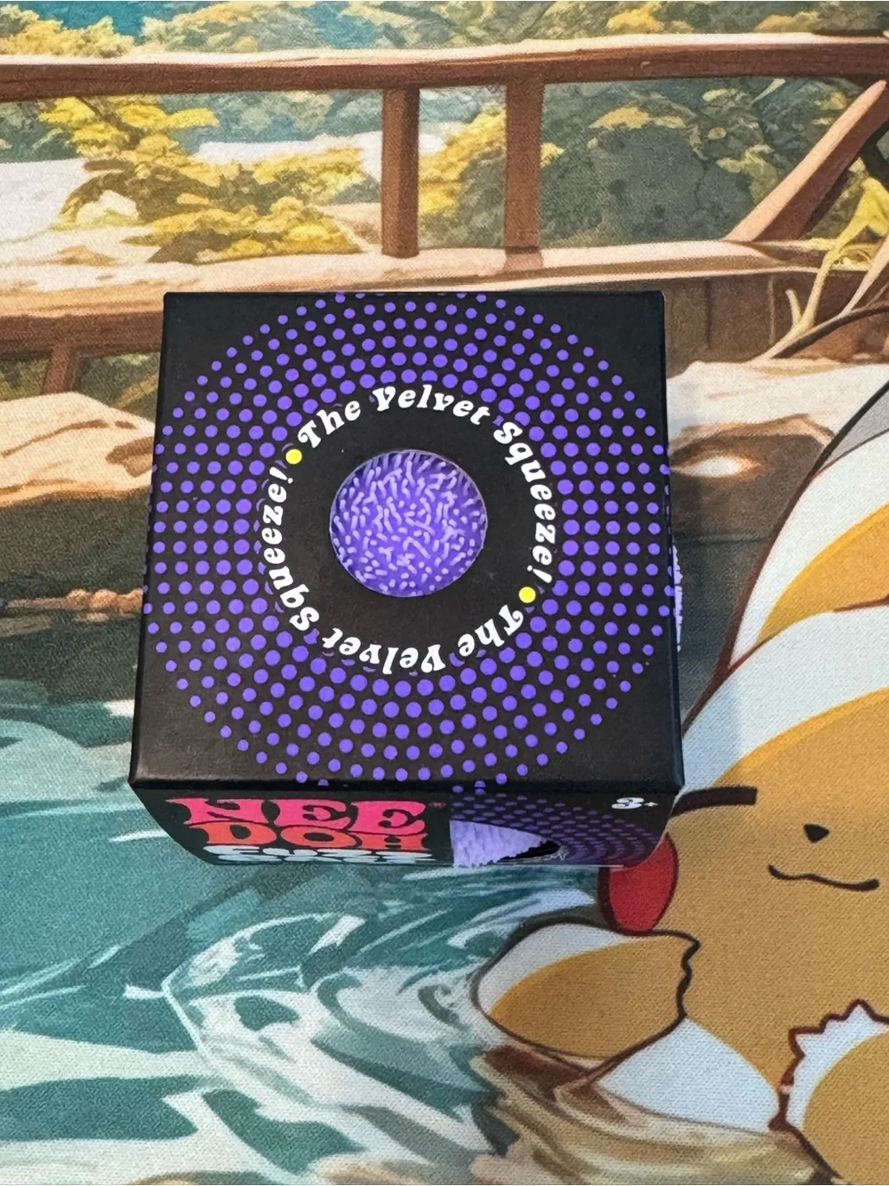 Nee Doh Purple Fuzz Ball Squish Fidget Soft Squeeze Toy Schylling Unopened NWT